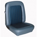 1968-77 Bronco Rep Seat Uphs 1Pr. - Lt. Blue Trim w/Lt. Blue Rosette Insert